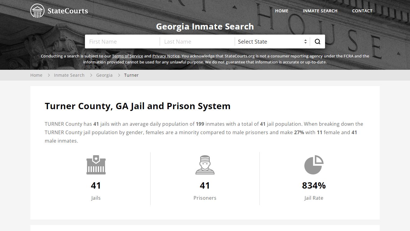 Turner County, GA Inmate Search - StateCourts