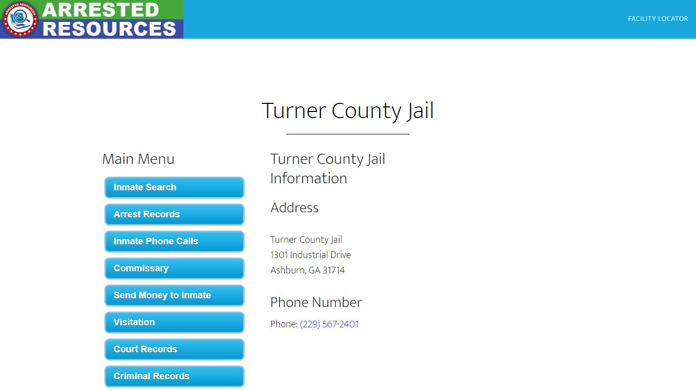 Turner County Jail - Inmate Search - Ashburn, GA